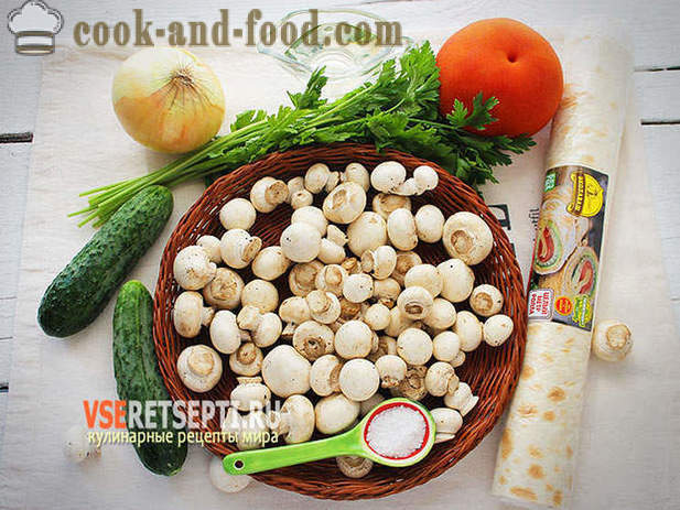 Pitabrot mit Gemüse und Pilzen Rezept