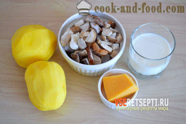 Kartoffelauflauf mit Pilzen und Käse