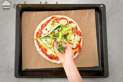 Rezept Pizza mit Zucchini und Champignons