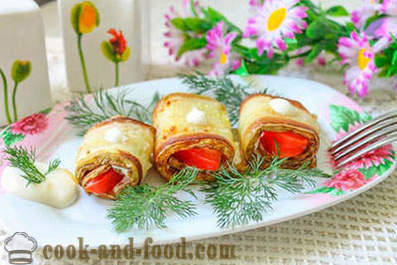 Rezept Zucchini-Röllchen mit Tomaten und Huhn