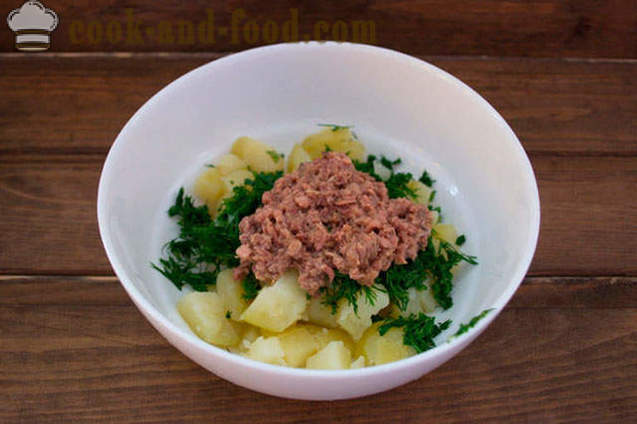 Diätetische Salat mit Thunfisch in Dosen