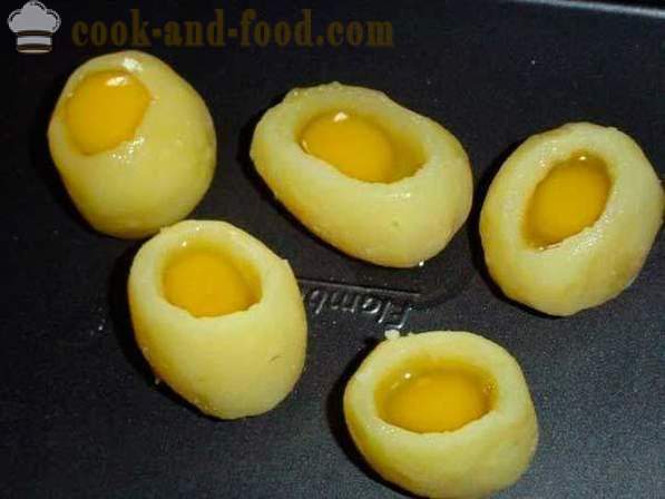 Kartoffeln mit einer Überraschung in dem Ofen