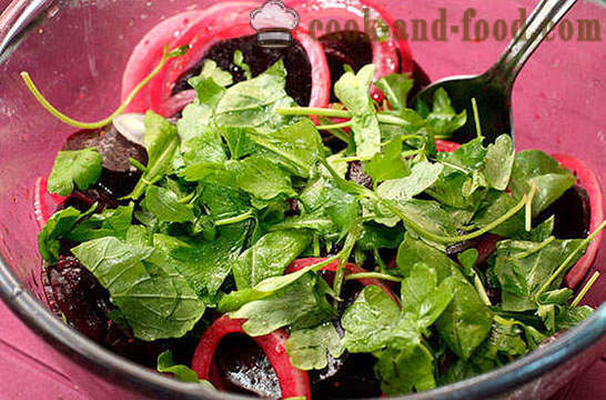 Salat von Rüben und Zwiebeln