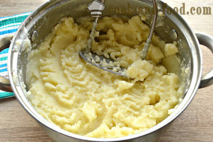 Kartoffeln mit saurer Sahne püriert - wie Kartoffelbrei zu kochen, einen Schritt für Schritt Rezept Fotos