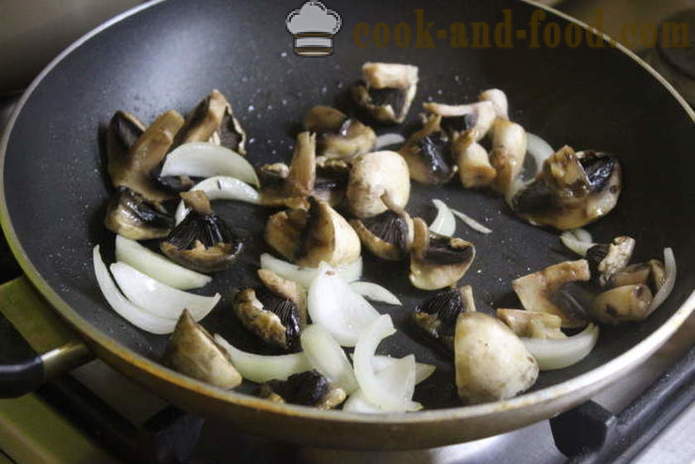 Warmer Pilzsalat mit Kartoffeln - wie ein warmes Kartoffelsalat mit Pilzen zu machen, einen Schritt für Schritt Rezept Fotos