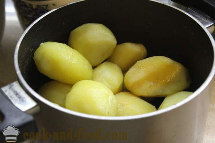 Warmer Pilzsalat mit Kartoffeln - wie ein warmes Kartoffelsalat mit Pilzen zu machen, einen Schritt für Schritt Rezept Fotos