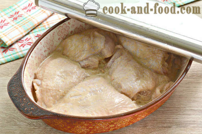 Hähnchenschenkel in dem Ofen - wie die Hähnchenschenkel in Mayonnaise und Soja-Saucen zu kochen, einen Schritt für Schritt Rezept Fotos