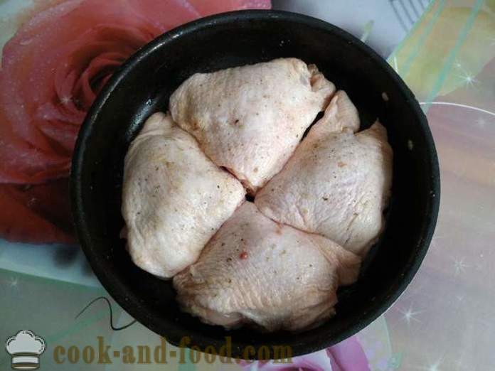 Hühnerschenkel in dem Ofen - als köstlich gebackenen Hähnchenschenkel in dem Ofen, mit einem Schritt für Schritt Rezept Fotos