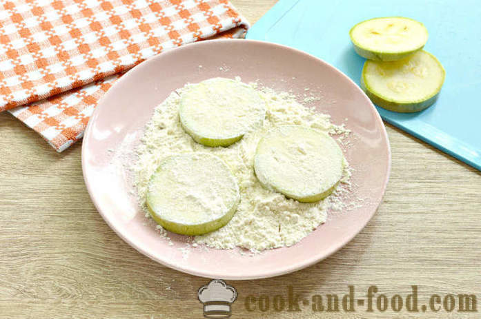 Gebratene Zucchini in der Pfanne - wie lecker gebratenen Zucchini zu kochen, einen Schritt für Schritt Rezept Fotos