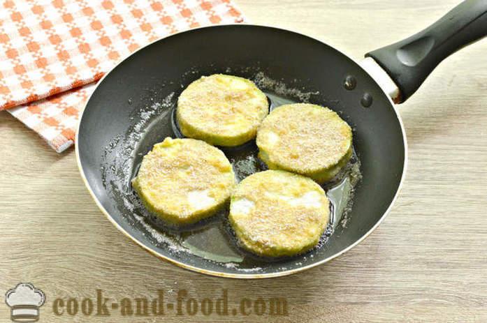 Gebratene Zucchini in der Pfanne - wie lecker gebratenen Zucchini zu kochen, einen Schritt für Schritt Rezept Fotos