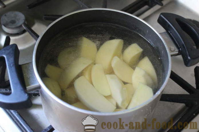 Kartoffeln mit Paprika und Knoblauch - wie köstlich Kartoffeln kochen mit Paprika, Schritt für Schritt Rezept Fotos