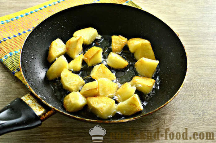 Warmer Salat mit Kartoffeln und Mayonnaise - wie einen warmen Salat aus Kartoffeln zu kochen, einen Schritt für Schritt Rezept Fotos