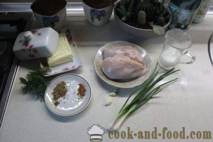 Fleischklöschensuppe von gehacktem Hühnerfleisch - wie Frikadellen aus Hackfleisch-Suppe zu machen, Schritt für Schritt Rezept Fotos