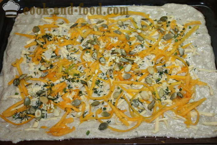 Vollkornbrot mit Sonnenblumenkernen aus einem Kürbis - wie Brot aus Vollkornmehl in dem Ofen, mit einem Schritt für Schritt Rezept Fotos zu machen