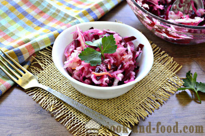 Meatless Rübensalat mit Sauerkraut - wie Rote-Bete-Salat mit Sauerkraut zu kochen, einen Schritt für Schritt Rezept Fotos