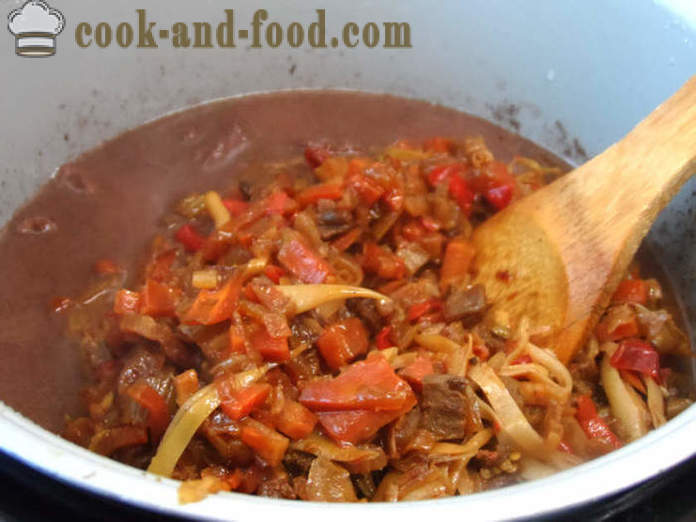 Dicke Suppe Chili con carne - wie eine klassische Chili con Carne kochen, Schritt für Schritt Rezept Fotos