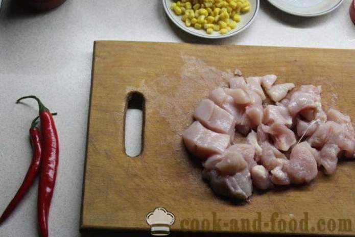 Huhn in Chinesisch süß-saurer Sauce - wie ein Huhn in Chinesisch zu kochen, einen Schritt für Schritt Rezept Fotos