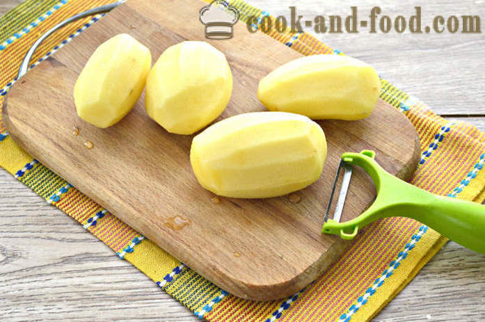 Kartoffeln mit Mayonnaise in dem Ofen - wie gebackene Kartoffeln im Ofen mit Mayonnaise, ein Schritt für Schritt Rezept Fotos