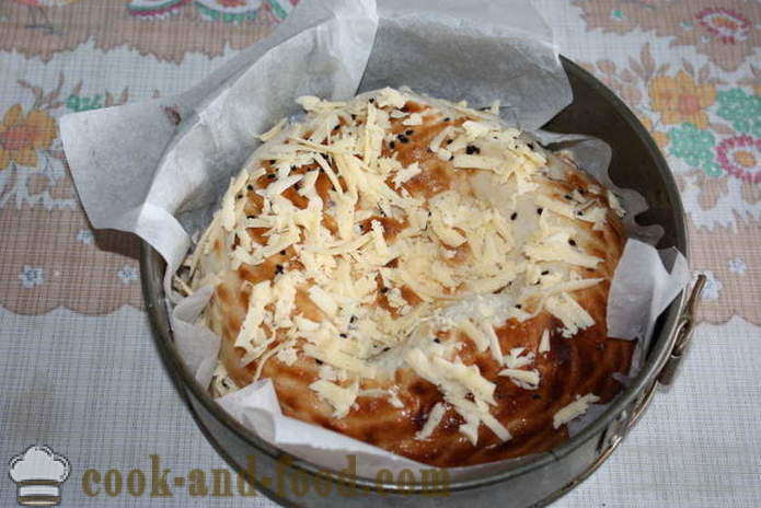Usbekische Brot mit Käse im Ofen - wie warme Sandwiches zum Kochen mit Käse zu Hause, Schritt für Schritt Rezept Fotos