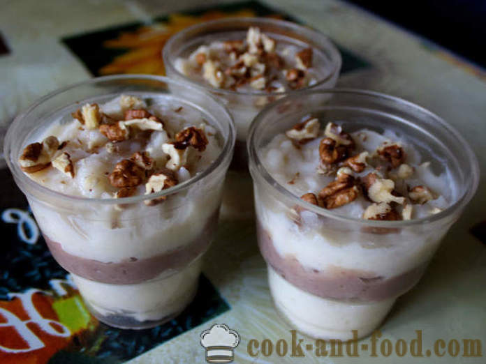Selbst gemachter Schokolade Vanillepudding mit Milch - wie der Pudding zu Hause kochen, Schritt für Schritt Rezept Fotos