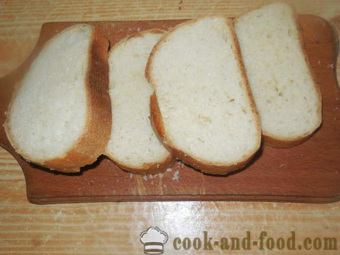 Hot Sandwiches mit Käse und Krabbenstäbchen - wie warme Sandwiches im Ofen zu machen, mit einem Schritt für Schritt Rezept Fotos