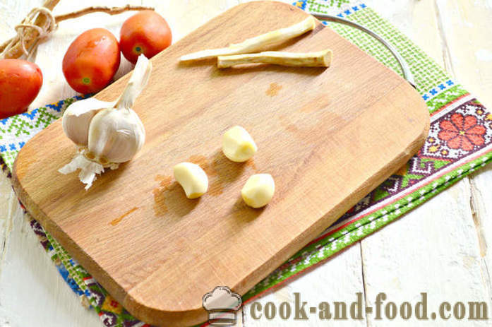 Startseite hrenoder classic - wie man hrenoder zu Hause, Schritt für Schritt Rezept hrenodera mit Tomaten und Knoblauch