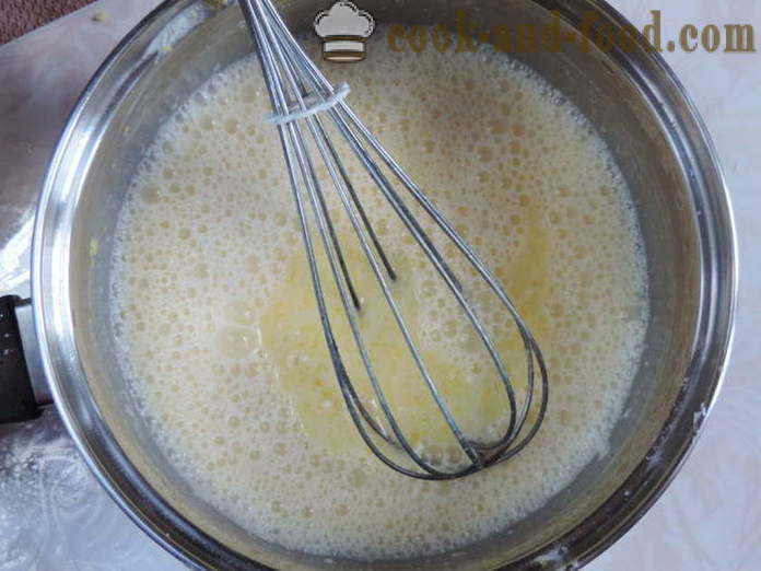 Lemon Vanillepudding mit Stärke - wie mit Zitrone hausgemachten Pudding zu kochen, mit einem Schritt für Schritt Rezept Fotos