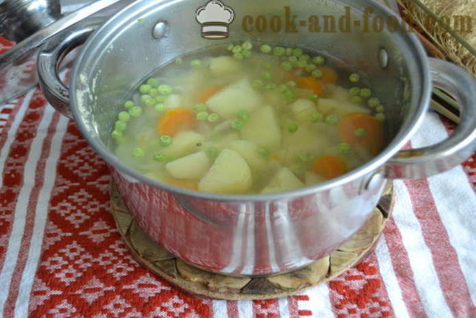 Köstliche Gemüsesuppe mit geräuchertem Fleisch - wie Gemüsesuppe zu kochen, einen Schritt für Schritt Rezept Fotos