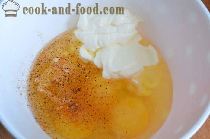 Omelett mit Blumenkohl in dem Ofen - wie köstlich Blumenkohl im Ofen backen, mit einem Schritt für Schritt Rezept Fotos