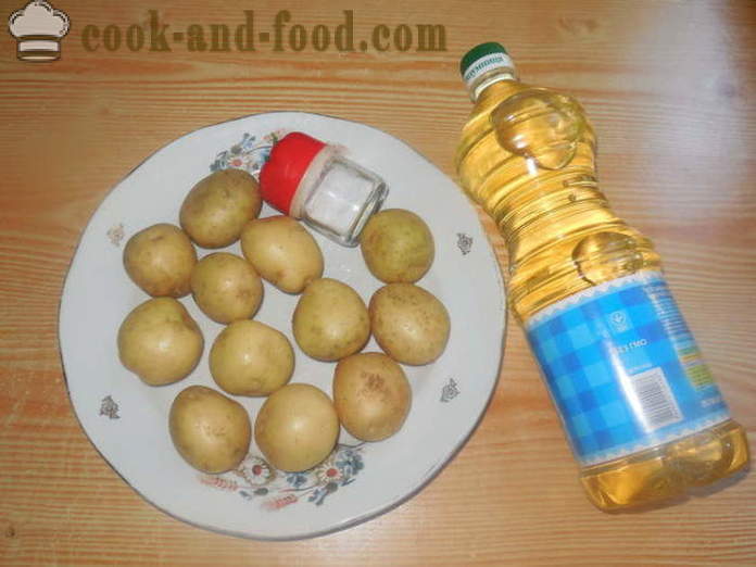 Chips aus Kartoffeln in einer Pfanne - wie man Kartoffelchips aus dem Hause zu machen, Schritt für Schritt Rezept Fotos