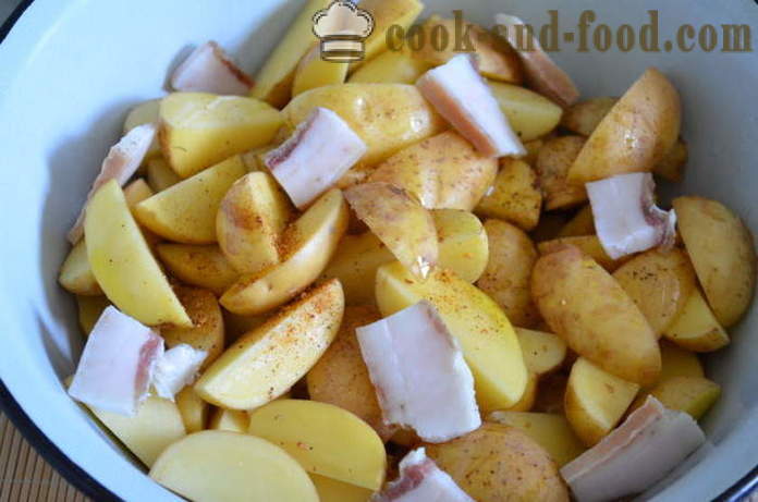 Kartoffeln in der Hülse gebacken - wie gebackene Kartoffeln in dem Ofen in dem Loch, Schritt für Schritt Rezept Fotos