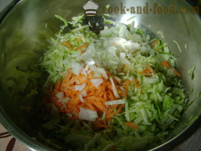 Gemüseschnitzel aus jungem Kohl und Zucchini - wie Koteletts von jungem Kohl und Zucchini zu kochen, mit einem Schritt für Schritt Rezept Fotos