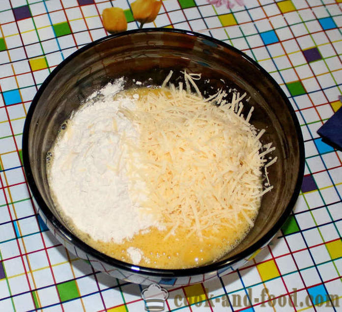 Einfacher Käse Teig für die Fische, Koteletts, Huhn, Blumenkohl oder Zucchini - wie Käse Teig zu machen, mit einem Schritt für Schritt Rezept Fotos