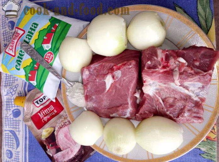 Rindfleisch in einem Topf im Ofen - wie das Rindfleisch in einem Topf heraus zu setzen, mit einem Schritt für Schritt Rezept Fotos