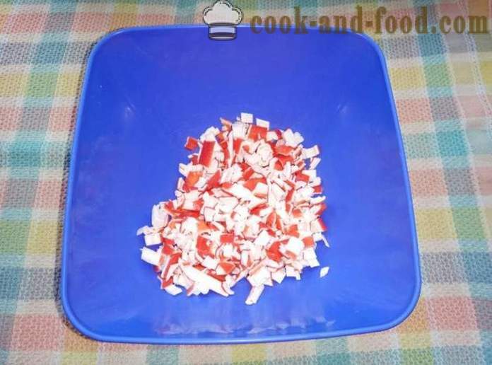 Pita mit Krabben-Sticks mit Ei und Mayonnaise - wie Krabbe Rolle lavash, einen Schritt für Schritt Rezept Fotos zu machen