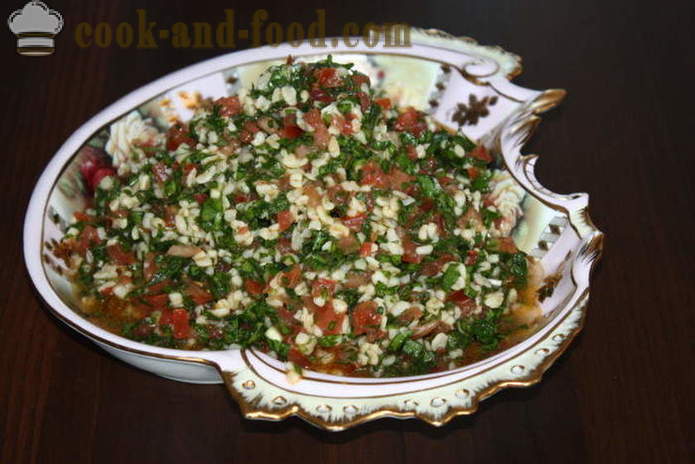 Salat mit Couscous Taboulé - wie einen Salat tabbouleh vorzubereiten, einen Schritt für Schritt Rezept Fotos