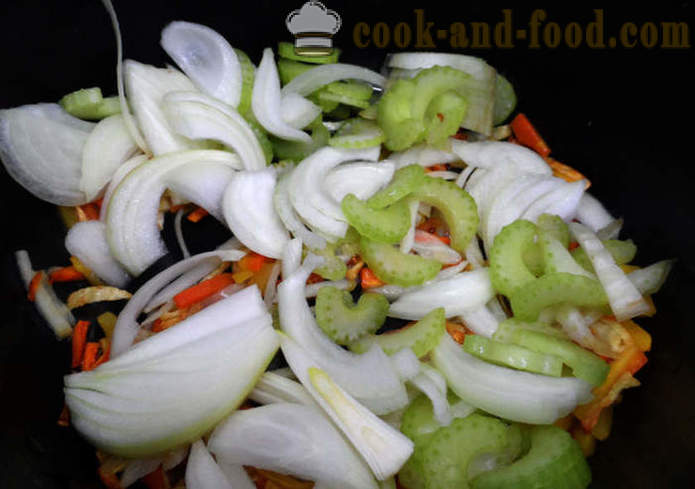 Fischeintopf mit Gemüse und Reis Beilage - wie ein Fisch-Eintopf mit Gemüse in multivarka, Schritt für Schritt Rezept Fotos