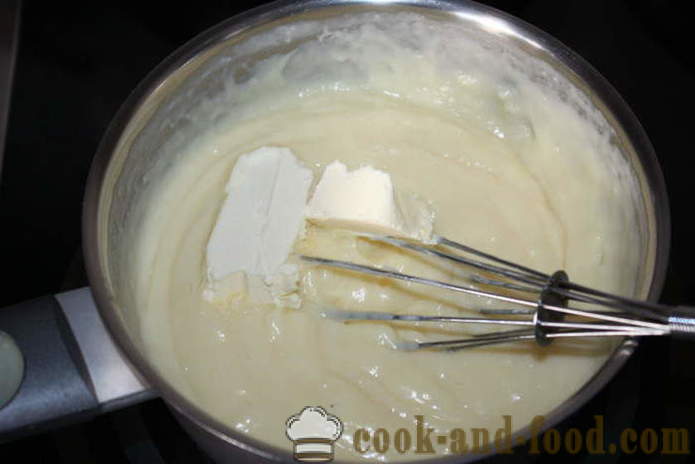 Custard mit Sahne und Stärke - wie cremigen Pudding zu kochen, einen Schritt für Schritt Rezept Fotos