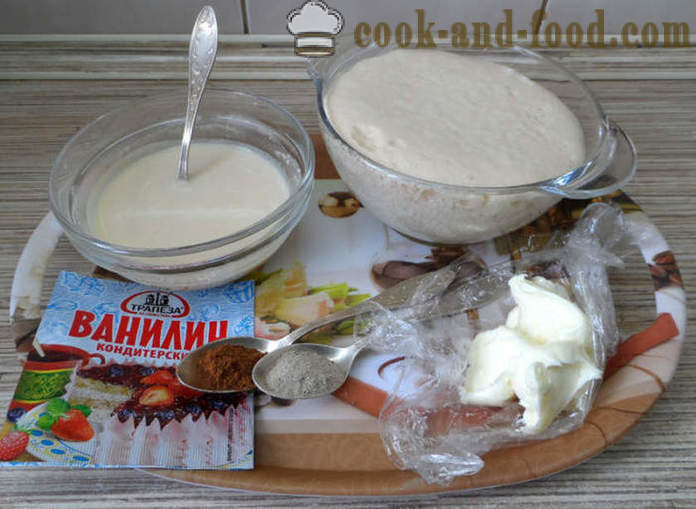 Schichtkuchen-kraffin Gebäck - wie man einen Kuchen-kraffin kalorienarm backen, Schritt für Schritt Rezept Fotos