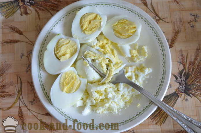 Schnell Füllstoff Kuchen auf Joghurt mit Spinat, Ei und Frühlingszwiebeln - wie gelierte Kuchen mit Kefir, einen Schritt für Schritt Rezept Fotos vorzubereiten
