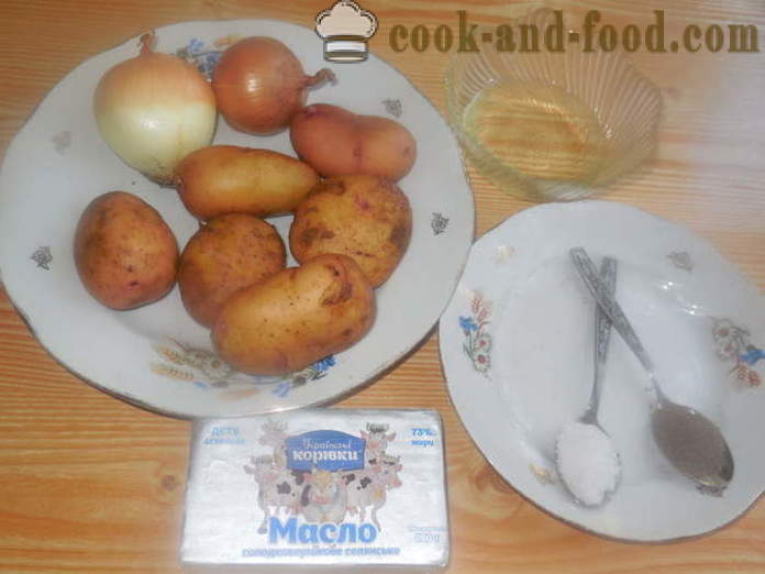 Meatless Knödel mit rohen Kartoffeln und Zwiebeln - wie Knödel mit rohen Kartoffeln zu kochen, einen Schritt für Schritt Rezept Fotos