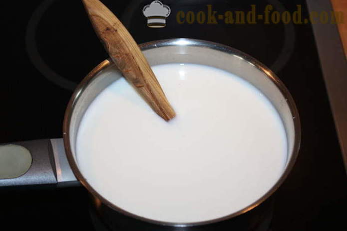 Milchbrei von Sago - wie Brei aus Sago schmackhaft zu kochen, mit einem Schritt für Schritt Rezept Fotos