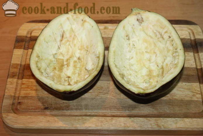 Auberginen gefüllt mit Fleisch im Ofen gebacken - wie gefüllte Auberginen kochen, Schritt für Schritt Rezept Fotos