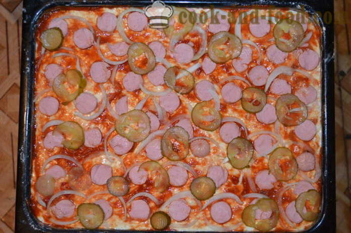 Outdoor-Pizza Pie - wie ein Pizza-Kuchen kochen, einen Schritt für Schritt Rezept Fotos