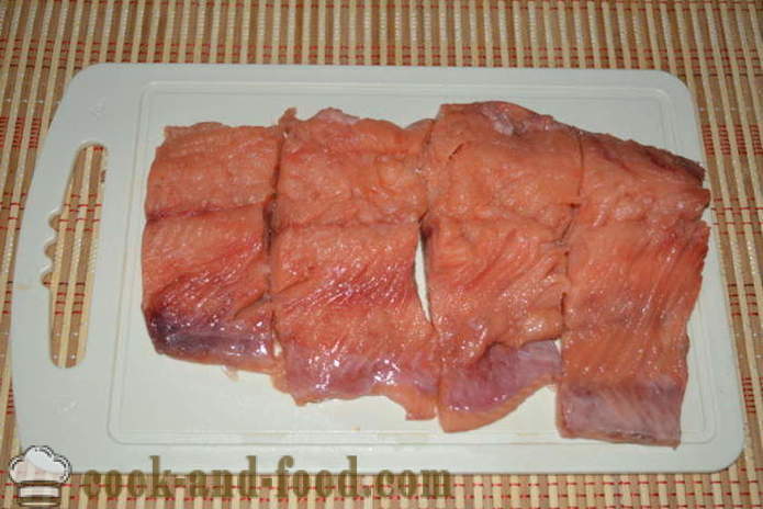 Schmackhafte Fisch in Backteig frittierte - wie Fische im Teig in der Pfanne zu kochen, einen Schritt für Schritt Rezept Fotos