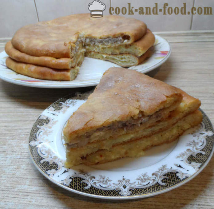 Köstliche ossetischen Kuchen mit verschiedenen Füllungen - wie ossetischen Kuchen zu Hause kochen, Schritt für Schritt Rezept Fotos