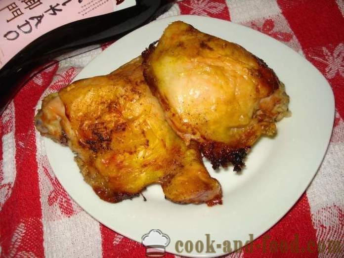 Gebackene Hähnchenschenkel in einer Folie - wie ein köstlich gebackenen Hähnchenschenkel in dem Ofen, mit einem Schritt für Schritt Rezept Fotos