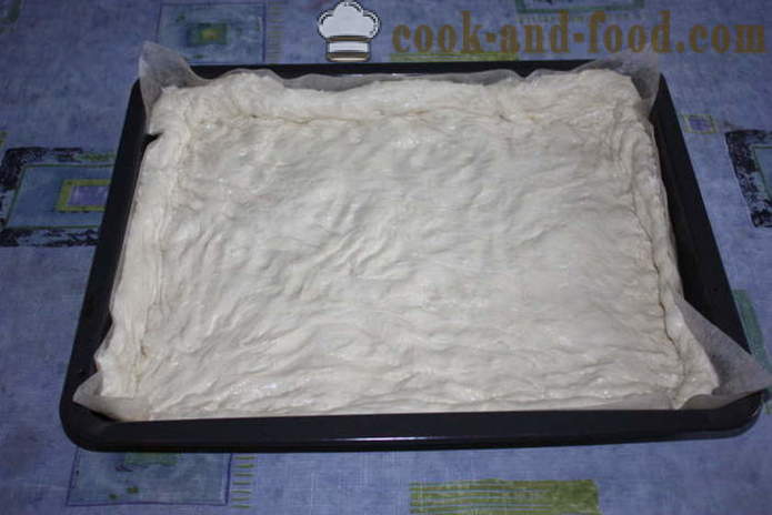 Italienisch Focaccia mit Ingwer Füllung in Salz - wie italienisches Focaccia-Brot zu Hause kochen, Schritt für Schritt Rezept Fotos