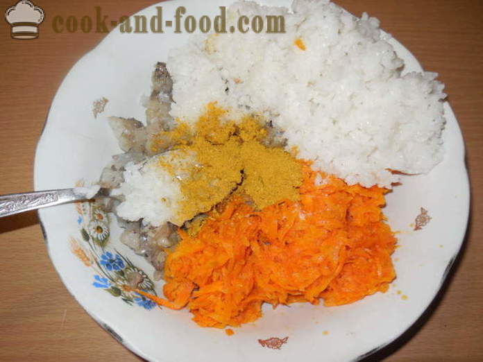 Delicious gefüllte Fisch - wie man kocht gefüllten zerkleinertem Fisch und Reis, mit einem Schritt für Schritt Rezept Fotos