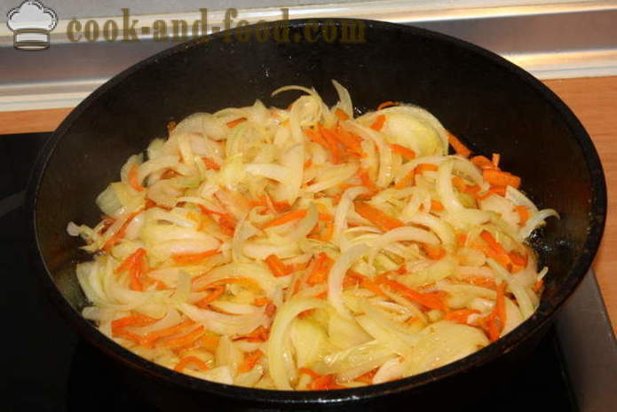 Köstliche Beilage Reis mit Karotten, Zwiebeln und Knoblauch - wie man eine köstliche Beilage Reis zu kochen, einen Schritt für Schritt Rezept Fotos